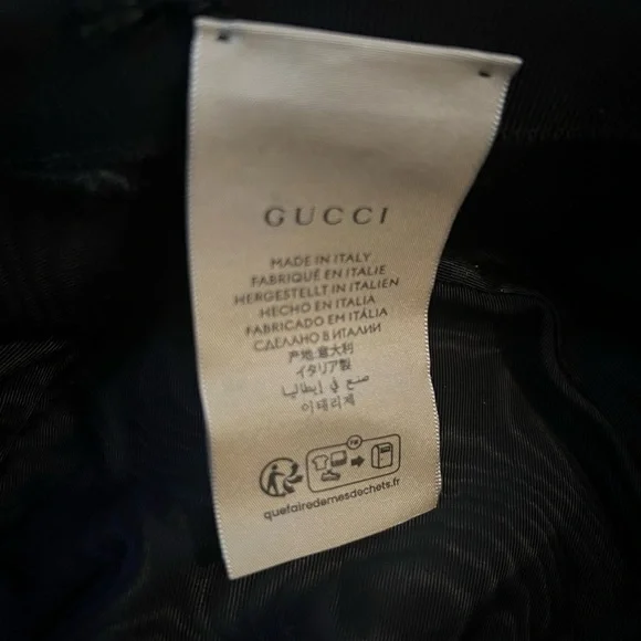 Authentic Gucci Tweed and Leather Bucket Hat
